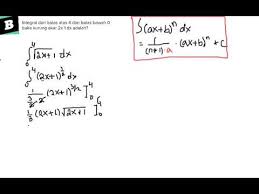Soal pangkat dan akar kelas 9 semoga contoh soal pangkat dan akar lengkap dengan kunci jawaban dan pembahasan ini bermanfaat untuk adik adik khususnya yang sudah kelas 9 sekolah menengah pertama smp sltpmts dan bisa dijadikan referensi belajar. Integral Dari Batas Atas 4 Dan Batas Bawah 0 Buka Kurung Akar 2x 1 Dx Adalah Youtube