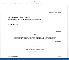 Write an appeal letter with this appeal letter template when you want to make a formal appeal against your employer. Creating A Fully Paginated And Indexed Bundle In Microsoft Word Electronic Immigration Network