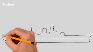 Battleship drawing navy ship navy ship clipart 960x507 png. Army Ship Drawing Easy Tutorial Easy Drawing For Beginner Shohag Youtube