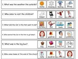 Cat In The Hat Comprehension Comprehension Picture Prompts Kindergarten Literacy