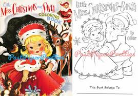 Vintage Printable Coloring Pages Little Miss Christmas Etsy Christmas Coloring Books Christmas Coloring Pages Printable Coloring Book
