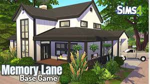 Memory Lane Base Game Nocc Stop Motion Sims 4 House Design Modern House Exterior Sims 4 Houses