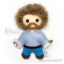 Bob Ross Stubby Painter Happy Accidents Artist Stocking Etsy In 2021 Bob Ross Long Bob With Bangs Bob