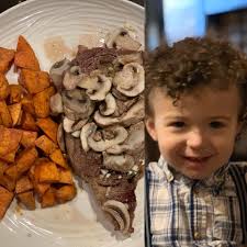 Brent Spiner and Scott Bakula doing dishes while Michael Dorn tries his own  cooking at Patrick Stewart's flat