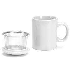 They also have a smaller size 10 oz mug. Omniware White Ceramic Infuser Tea Mug With Lid Walmart Com Walmart Com