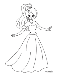 You can use our amazing online tool to color and edit the following simple princess coloring pages. Princess Coloring Pages 30 Printables Easy Peasy And Fun