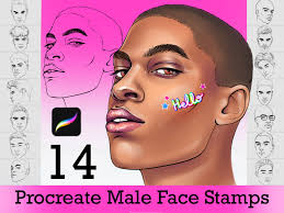 Procreate Men Face Stamps Brushes