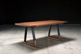 The Griswold Dining Table Solid American Walnut Top 2 Thick Extremely Durable Matte Conversion Varnis Industrial Dining Table Dining Table Walnut Dining Table