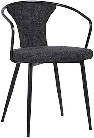 New Armen Living Francis Fabric Dining Chair Black Black Metal Dining Chairs 70 3 Forfurnitu In 2020 Dining Chairs Fabric Dining Chairs Contemporary Dining Chairs