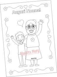 Disegni da colorare e stampare per la festa dei nonni: Festa Dei Nonni Disegni Da Colorare Maestra Mary