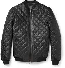 Lot78 Quilted Leather Bomber Outerwear Jackets Jackets Leather Bomber Jacket