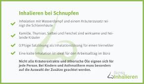 Inhalieren Bei Schnupfen Richtig Inhalieren