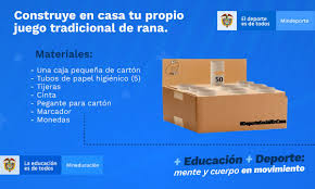 Juegos tradicionales con materiales reciclados: Ministerio Del Deporte Ø¹Ù„Ù‰ ØªÙˆÙŠØªØ± Aprendeencasa Quieres Practicar Uno De Los Juegos Tradicionales De Colombia Sigue Las Instrucciones Y Aprende Como Crear En Casa Tu Propio Juego De Rana Aceptoelreto
