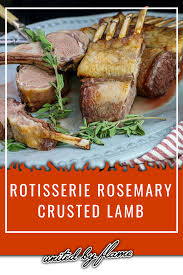 Rotisserie Rosemary Crusted Lamb Recipe Rack Of Lamb Recipes Recipe Summer Grilling Recipes Grilled Dinner Grilled Dinner Recipes