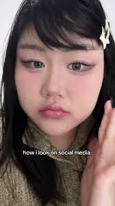 the downside of douyin or unrecognizable (dolly) makeup 😞 (contacts are  from UYAAI in K4 gray!) i honestly only wear makeup to go out with friends  or film but i have so much makeup so now im just ...