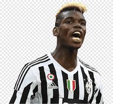 Hombre vestido con una camiseta de jersey con cuello en v a rayas en blanco  y negro, paul pogba juventus f.c. manchester united f.c. manchester city  f.c. serie a, paul pogba, camiseta,