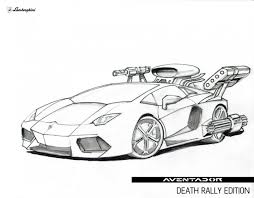 Dessine les coloriages voiture de luxe lamborghini de dessin et coloriage en ligne pour enfants. Coloriage Lamborghini Aventador Edition Rallye De La Mort