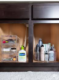 2 unfinished stock wall cabinets size 18 w x 30 h x 12 d *depending on your space, you may need to size down the width to 12 w or even opt for just one cabinet over two stacked. Bathroom Organization Ideas For The Vanity Kelley Nan