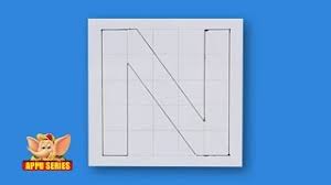 How to do block letter n. Write Block Style Alphabet N Arts Crafts Youtube