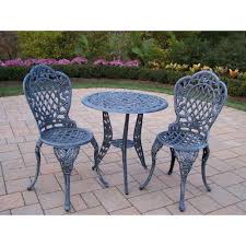 Oakland Living Tea Rose 3 Piece Patio Bistro Set 3005 Vgy The Home Depot Outdoor Bistro Set Bistro Set Outdoor Patio Set
