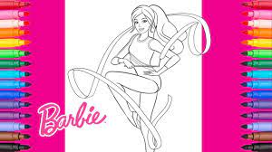 Download and print these barbie coloring book pages coloring pages for free. Coloring Barbie Gymnastics Barbie Coloring Book Youtube