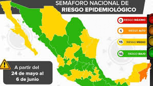 Así amanece el semáforo covid hoy 26/04/2021 dato: Mapa Del Semaforo Epidemiologico En Mexico Del 24 De Mayo Al 6 De Junio As Mexico