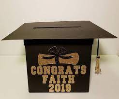 Graduation Cap Card Holder Customized With Grads Name And Colors This Item Can Be Cust Graduation Card Boxes Graduation Party Card Box Graduation Box