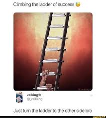 Climbing The Ladder Of Success 27 Just Turn The Ladder To The Other Side Bro Ifunny Ladder Of Success Ladder Turn Ons