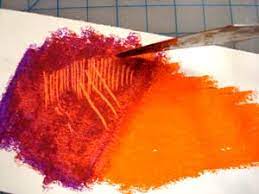 Membuat special effect dengan oil pastel : Oil Pastels Color Mixing And Blending Art Lesson