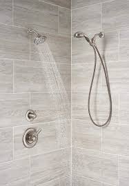 Simply Set The Water At Your Preferred Temperature And Turn The Shower On Or Off With The Volume Control Hand Shower Faucet Shower Faucets White Porcelain Tile
