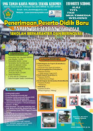 Smktaman karya madya teknik kebumen. Pendaftaran Siswa Baru Smk Tkmtk