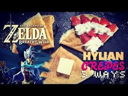 How to make hearty salmon meuniere from zelda breath of ? Hylian Crepes 3 Ways From Zelda Breath Of The Wild Youtube Baking Recipes Healthy Edible Food Indian Dessert Recipes
