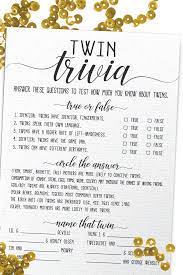 1 birth per 300 3. Twin Trivia Baby Shower Game Twin Trivia Baby Shower Games Unique Boy Baby Shower Card Fun Baby Shower Games