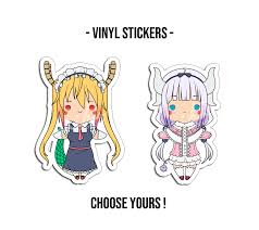 Mkdm characters dragon maid characters. Kobayashi San Chi No Maid Dragon Vinyl Stickers Sold By Mibustore On Storenvy