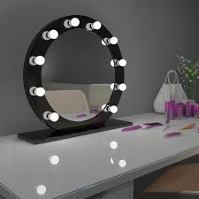 Healife paris eiffel tower compact mirror rose gold travle makeup mirror new version double sides magnification portable hand mirror round metal pocket handheld mirror for women and girls. Diana Round Lighted Hollywood Style Mirror Dimmable Bulb Mirror Paris Mirror Hollywood Mirror