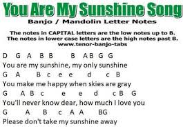 Cover me in sunshine by p!nk, willow sage hart the letter notes of his song. You Are My Sunshine Easy Sheet Music Tenor Banjo Tabs Piano Music With Letters Piano Songs For Beginners Piano Sheet Music Letters
