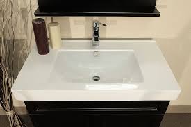 I gave it only 4 stars because the sink isn't centered. Bellaterra Home 203131 Bathroom Vanity Black Wood Cabinet