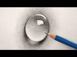 How To Draw A Water Drop With Pencil - Youtube