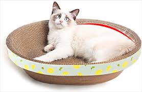 Mewajump cat scratcher lounge bed, cat scratcher cardboard with catnip,cat bed collapsible round shape for big cat,high density recycled corrugated kitty scratching pad cats turbo toys. Cat Scratcher Beds Your Favorite Feline Will Love Meow As Fluff
