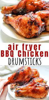 Crispy Air Fried Chicken Drumsticks With Bbq Sauce Recipe Air Fryer Recipes Healthy Air Fryer Recipes Easy Air Fryer Dinner Recipes
