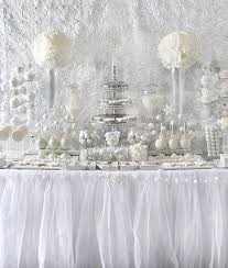 Trend Alert All White Bridal Showers Winter Theme Hostess With The Mostess Winter Bridal Shower Themes Bridal Shower Sweets White Party Decorations