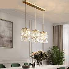 Hallway 1 3 Pcs Hanging Crystal Pendant Lights For Dining Room Home Copper Kitchen Lighting Lustre Living Room Led Bar Hanglamp Crystal Pendant Lighting Crystal Lamp Bedroom Modern Pendant Lamps
