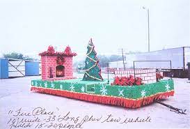 Red, green, and traditional burlap. Christmas Float And Parade Outreach Christmas Parade Floats Christmas Parade Holiday Parades