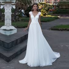 Scopri la collezione sposa pronovias. Abito Da Sposa Bohemien Scollo A V Manica Manica A Line Boho Abiti Da Sposa Semplici Vestido De Noiva 2020 Eleganti Abiti Da Sposa Taglie Forti Bespoke Occasion Dresses