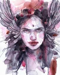 Angels of Sins 🪽 Swipe 👉 Which angel do you like better?  🪽1️⃣2️⃣3️⃣4️⃣5️⃣6️⃣7️⃣ . . . #watercolours #artist #painting #art