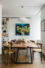 How We Decided On Our Family Friendly Dining Room Layout Dining Room Layout Eclectic Dining Room Live Edge Dining Table