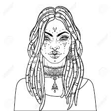 Chihuahua dog wagging his tail 48. African American Pretty Girl Vector Illustration Of Black Woman With Dread Locks Glossy Lips Great For Avatars Illustration Over White Background Coloring Book For Adults Royalty Free Cliparts Vectors And Stock Illustration
