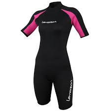 lemorecn womens wetsuits 3mm neoprene back zip shorty diving suits