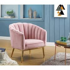 Everly Quinn Swihart Armchair Fabric Pink In 2020 Accent Chairs Fabric Accent Chair Pink Accent Chair