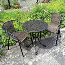 Soileau 2 Seater Bistro Set Garden Dining Set Garden Table Chairs Bistro Set